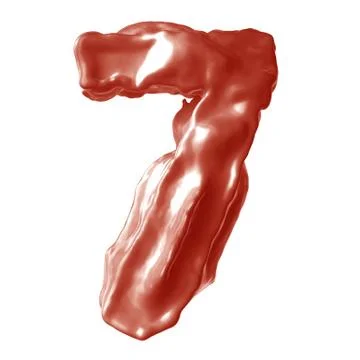 Number 7 red milk Stock Illustration