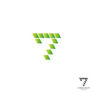 Number 7  square logo icon concept design イラスト素材
