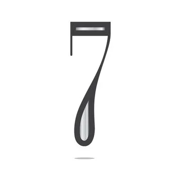 Number 7 vector design Stock Illustration