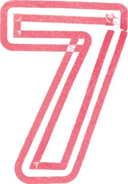 Number 7 vector illustration Illustrazione stock