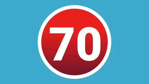 Number 70 sign symbol animation motion g... | Stock Video | Pond5