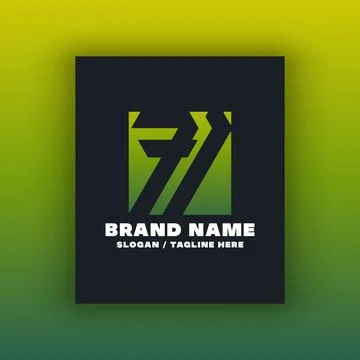 Number 71 logo design template. イラスト素材