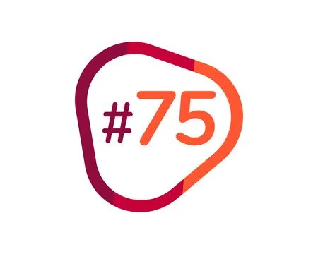 Number 75 image design, 75 logos Stock Illustration