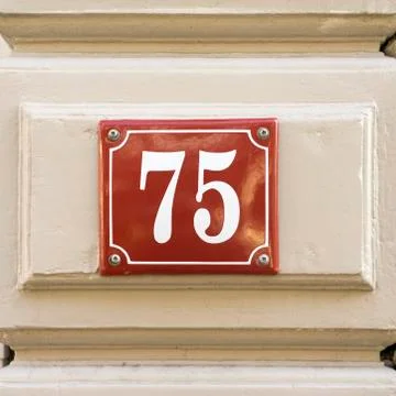 Number 75 Stock Photos