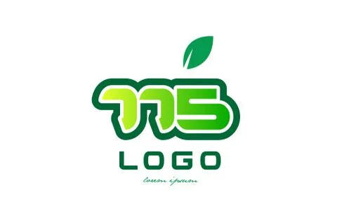 Number 775 numeral digit logo icon design Stock Illustration