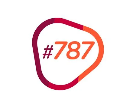 Number 787 image design, 787 logos Stock Illustration