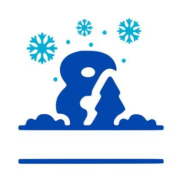 Number 8 and winter composition monogram, vector logo, emblems or initial des Stock Illustration