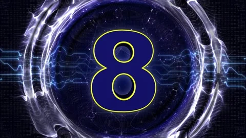 Number 8 Animation Background 库存影片 330987459