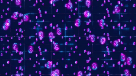 Number 8 Background Retro LOOP TILE. Thi... | Stock Video | Pond5