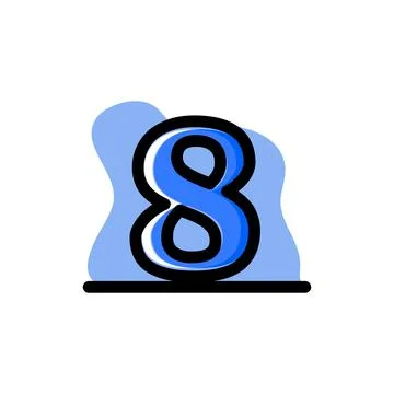 Number 8 Concept Icon Vector Design Illustration Stock Illustration