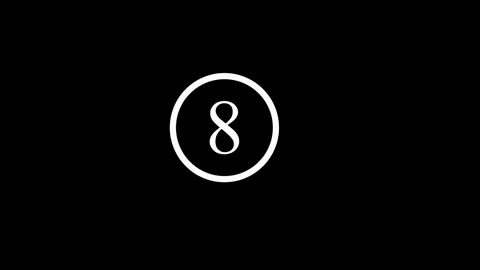 Number 8 icon animated video Stock Footage 294943531