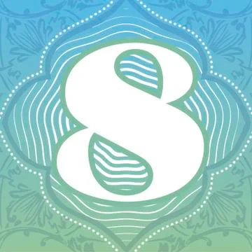 Number 8 Illustrazione stock