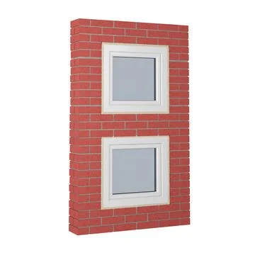 Number 8 made of bricks and fragment of window Stock Illustration