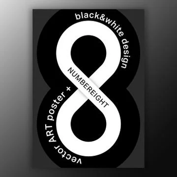 Number 8 poster Stock Illustration