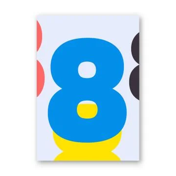 Number 8 poster Stock Illustration