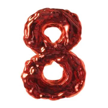 Number 8 red liquid Stock Illustration