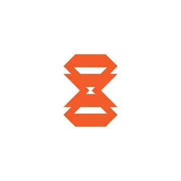 Number 8 simple dimensional geometric logo vector Stock-Illustration