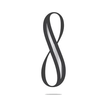 Number 8 vector design Stock Illustration
