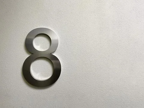 Number on 8 a white background Stock Photos