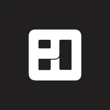 Number 80 simple square geometric line logo vector Illustrazione stock