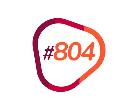 Number 804 image design, 804 logos イラスト素材