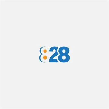 Number 828 logo vector 스톡 일러스트