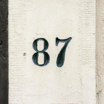 Number 87 Stock Photos