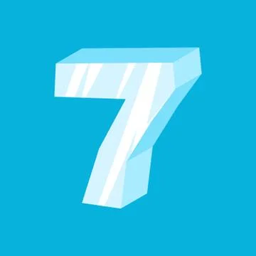 Number 9 ice. Icicles font nine. Frozen alphabet symbol. Iceberg ABC sign Stock Illustration