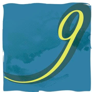 Number 9 Illustrazione stock