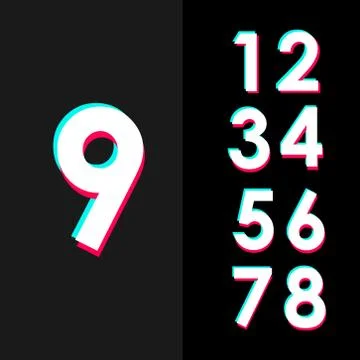 Number 9 Set Vector Template Design Illustration Design for Anniversary Celeb 스톡 일러스트