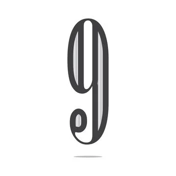 Number 9 vector design Stock Illustration