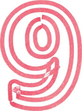 Number 9 vector illustration Stock Illustration