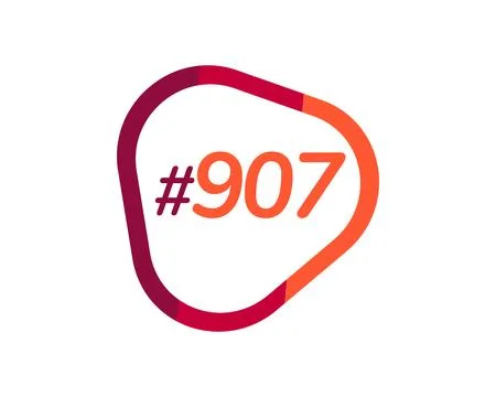 Number 907 image design, 907 logos Stock Illustration