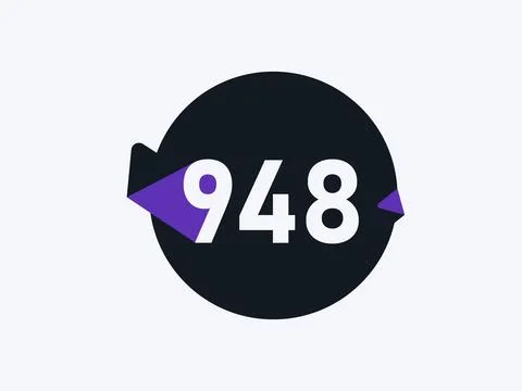 Number 948 logo icon design vector image イラスト素材