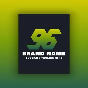 Number 96 logo design template. イラスト素材