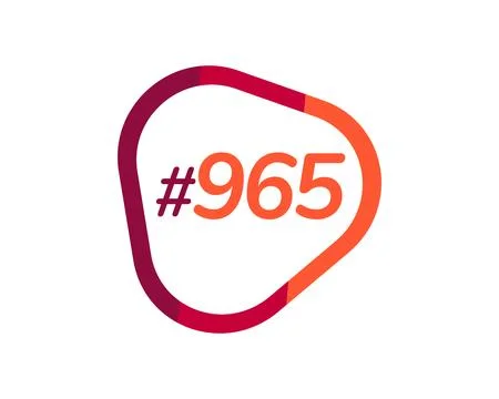 Number 965 image design, 965 logos Stock-Illustration