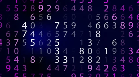 Number, abstract loop motion background 스톡 동영상 38201184