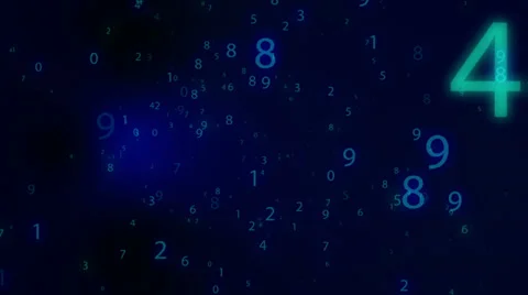 Number, abstract loop motion background Stock Footage 38201223