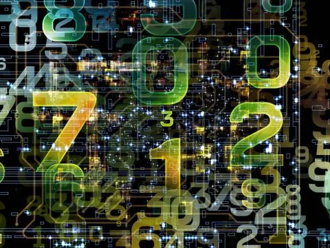 Number Abstraction Ilustração Stock
