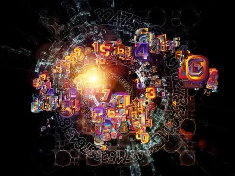 Number Abstraction Illustrazione stock