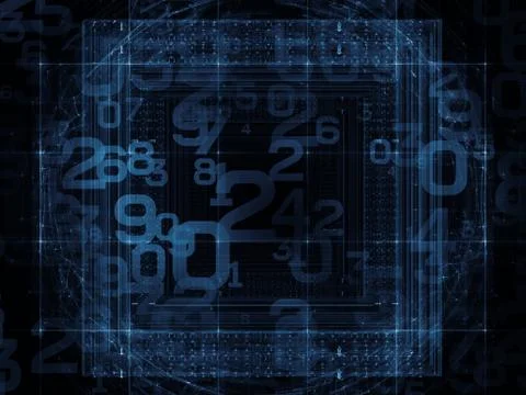 Number Abstraction 스톡 일러스트