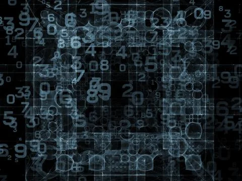 Number Abstraction 스톡 일러스트