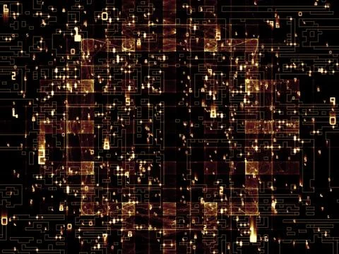 Number Abstraction Ilustração Stock