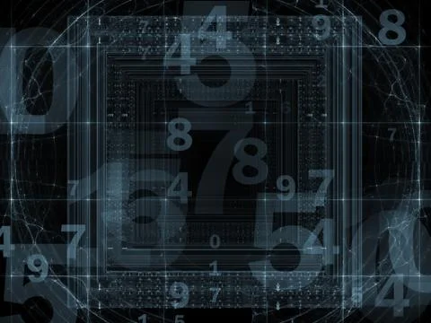 Number Abstraction Ilustração Stock