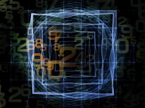 Number Abstraction Ilustração Stock