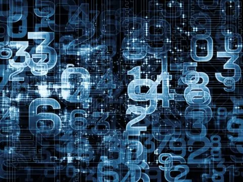 Number Abstraction Ilustração Stock