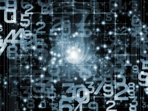 Number Abstraction Ilustração Stock