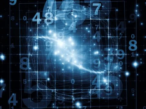 Number Abstraction Ilustração Stock