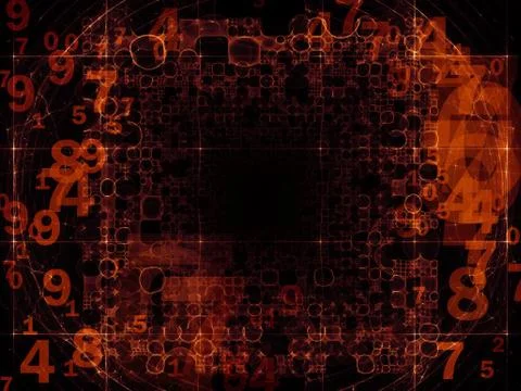 Number Abstraction Ilustração Stock