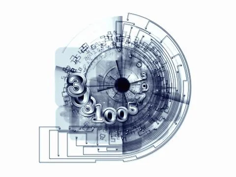 Number Abstraction Ilustração Stock